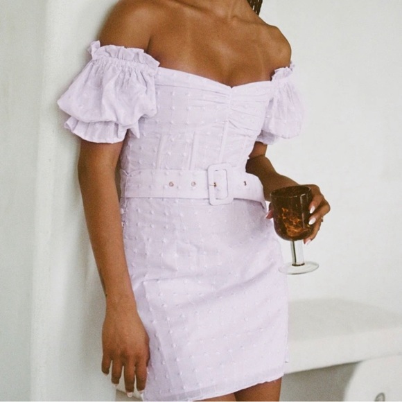 Purple Sabo Skirt Mini Dress - Marcelie Dress - Picture 4 of 7